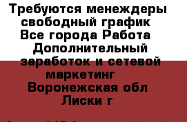 Требуются менеждеры, свободный график - Все города Работа » Дополнительный заработок и сетевой маркетинг   . Воронежская обл.,Лиски г.